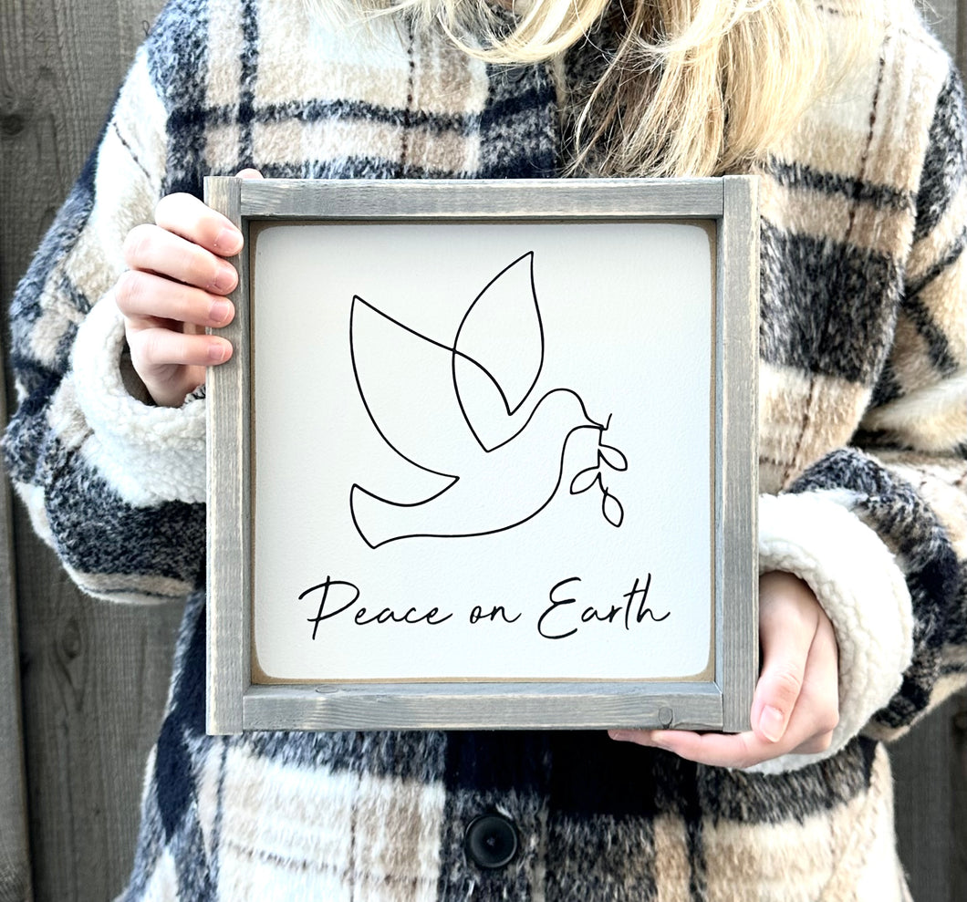 Peace on Earth - Wood Sign