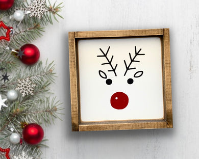 Rudolph Itty Bitty Wood Sign